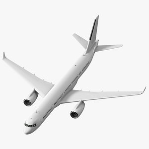 3D Narrow-Body Jet Airliner Blank Livery Flight