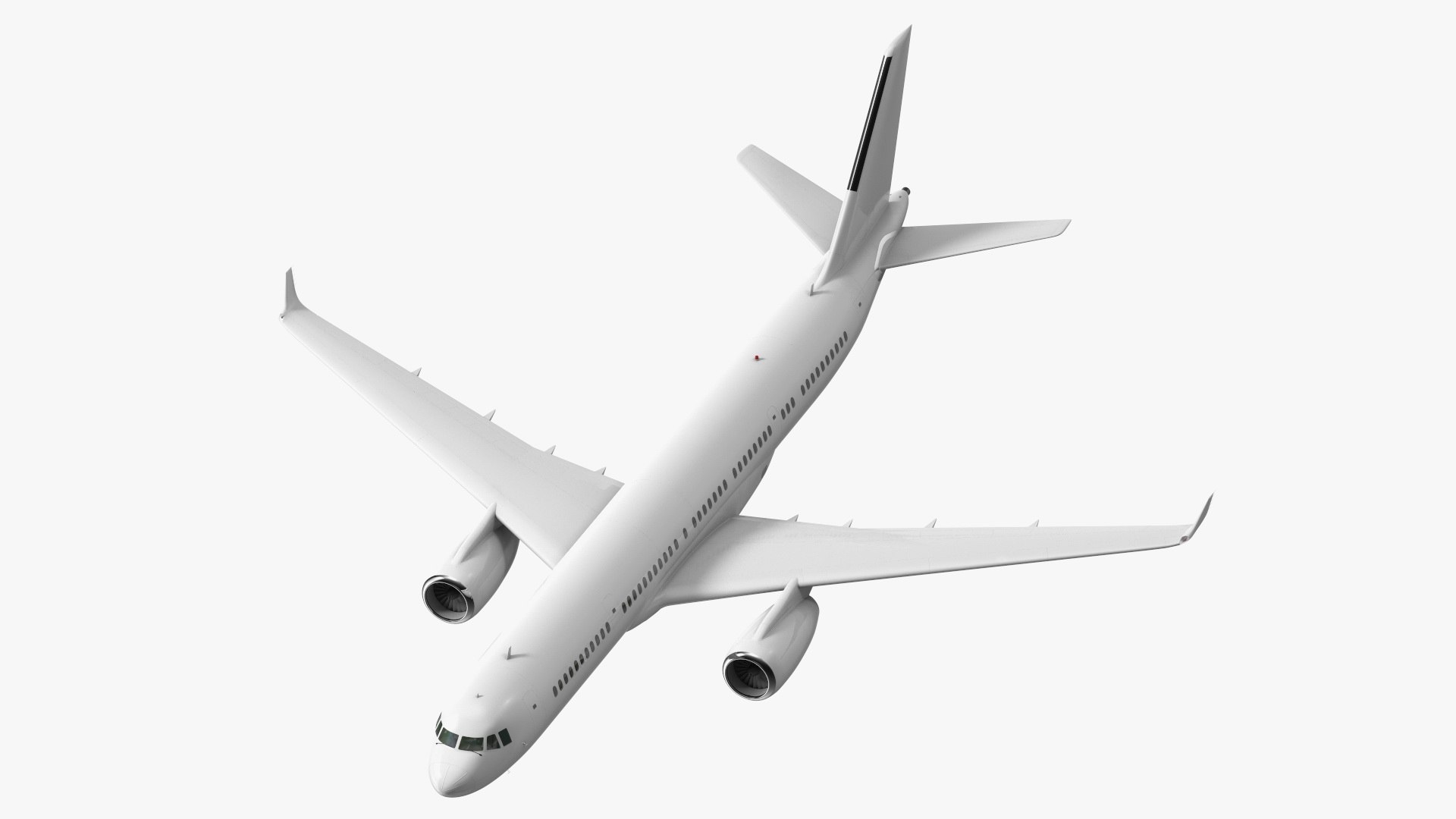 Narrow-Body Jet Airliner Blank Livery Flight 3D model preview