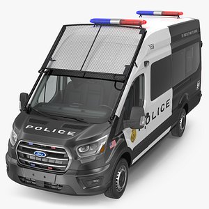 Police Ford Transit 2020 Simple Interior model