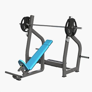 3d gym equipment bench press model