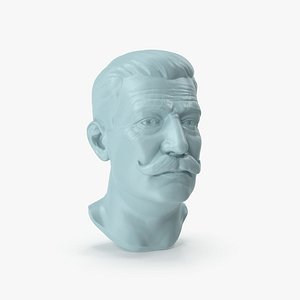 3D Male Head Print Ready