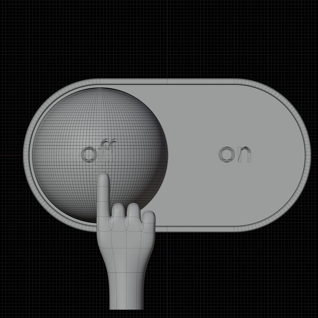 Earth Hour Slide Switch Button Model TurboSquid 2342706