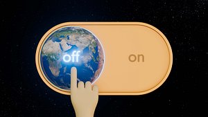 Earth Hour Slide Switch Button model
