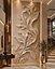 Modern Floral Leaves Decor Bas Relief Mural STL CNC 92