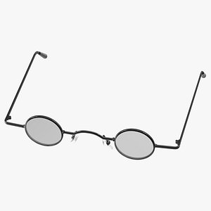 3D Super Small Round Glasses model