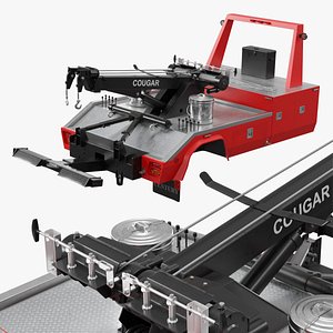 USA Cougar Century Wrecker Body Assembly Red 3D model