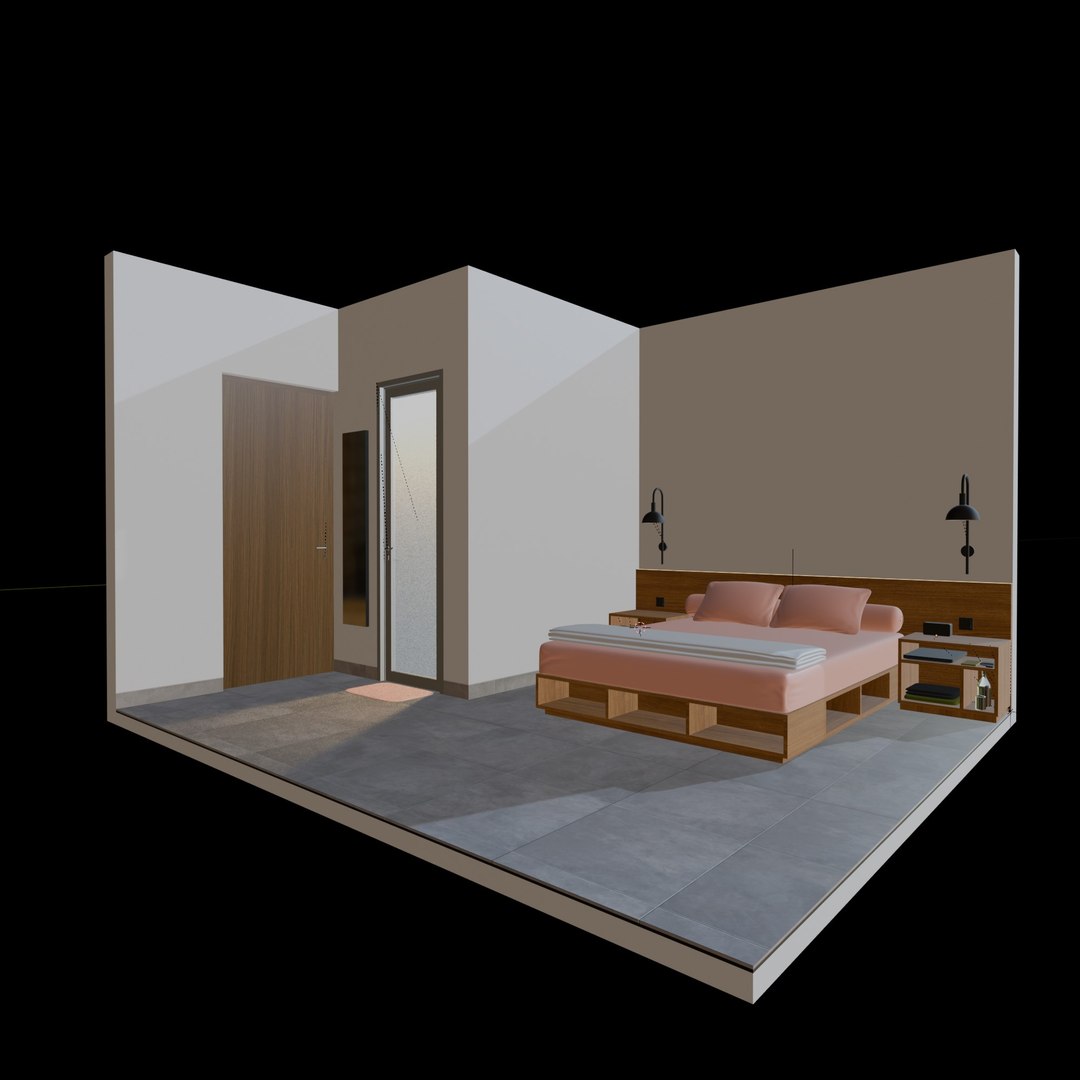 Isometric Master Bedroom 03 3D Model - TurboSquid 2484084