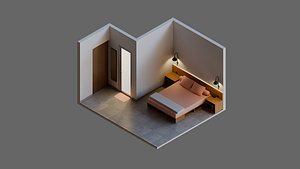 Isometric Master Bedroom 03 3D model