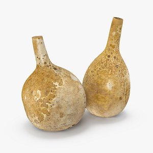 gourd containers set 3D model