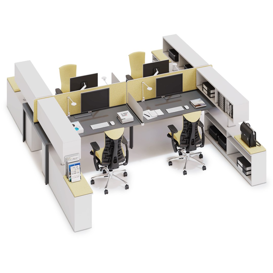 3D Herman Miller Layout Model - TurboSquid 1486734