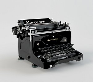 3D MercedesTypewriter model