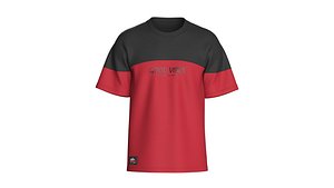 Men Printed Tshirt With Patch - GOOD VIBES model