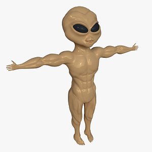 3D fictional alien character