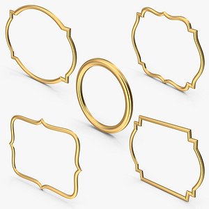 3D Gold Picture Frames