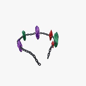 Stylized Levitating Crystal Chain 3D model