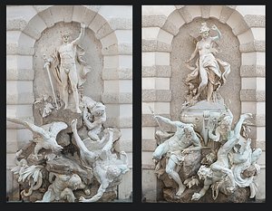 fountain monumen pack 2 3D