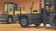 3D model Baumann GS 150 Long Load Forklift Used Rigged for Maya