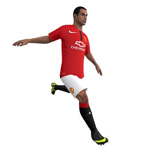 3d model rigged soccer player body