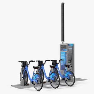 Sharing System Citi Bike Pay Station with Bicycles