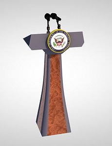 podium president presidential 3D model