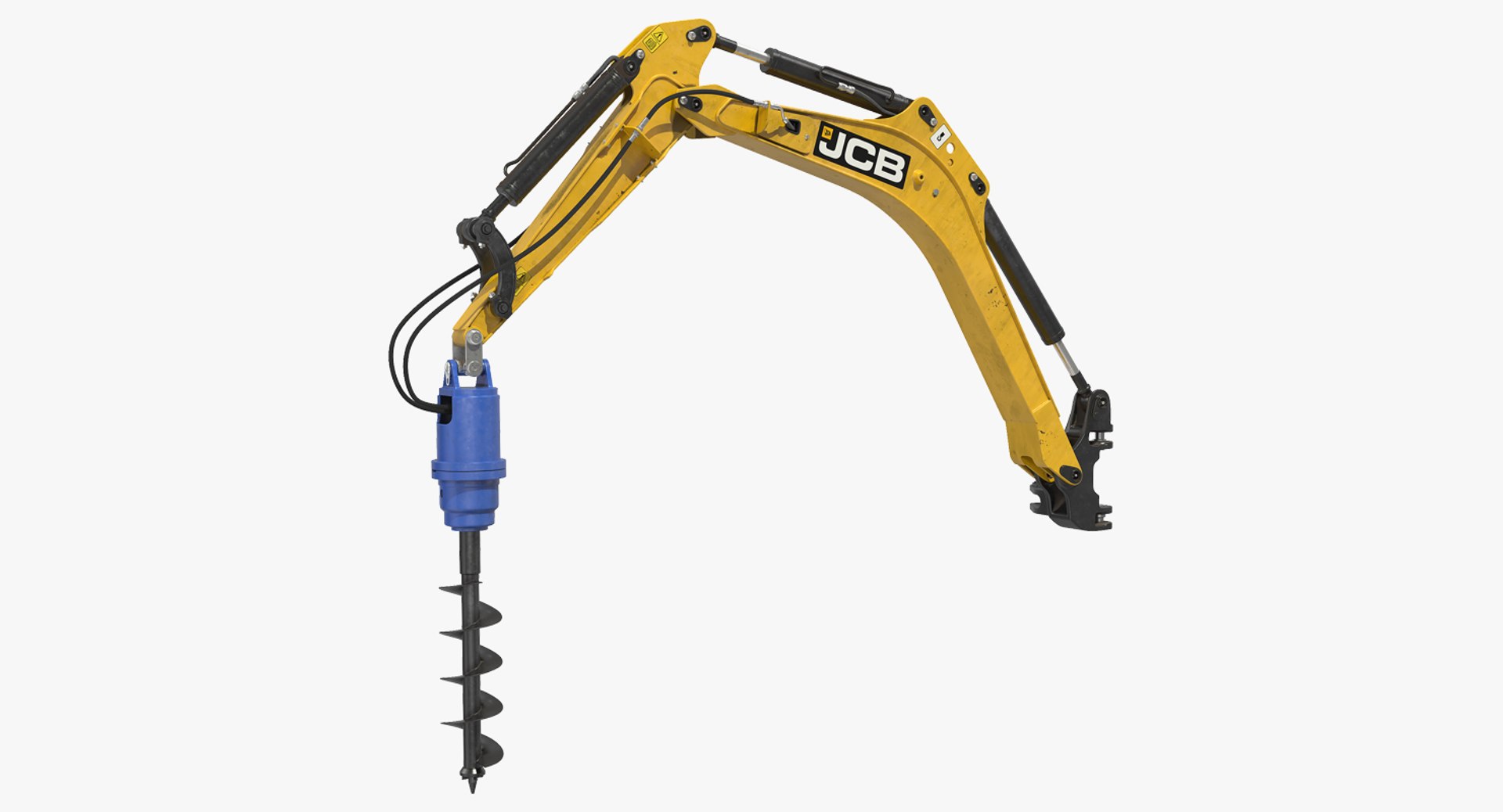 JCB Earth Drill X2500 Rigged 3D Model 3D model preview