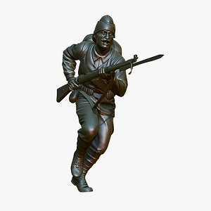 3d obj turk soldier sculpture