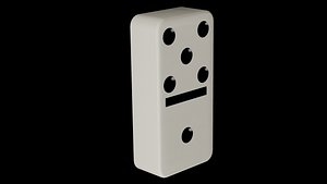 ivory Domino piece 12 3D