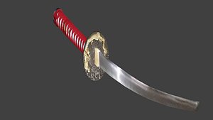 katana swords samurai 3d model