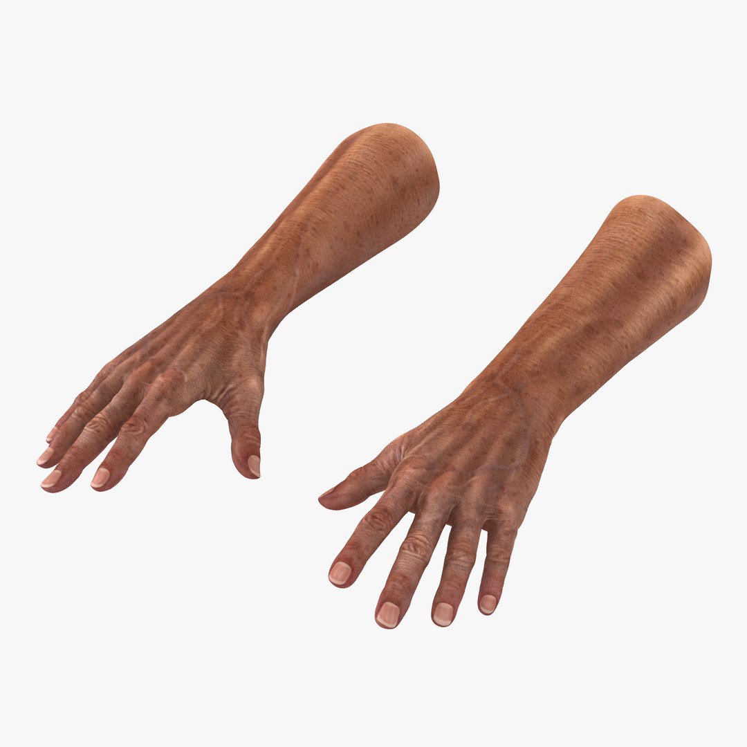 Old Man Hands 3D Model 3D model preview