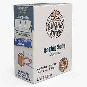Baking Soda Package Mockup