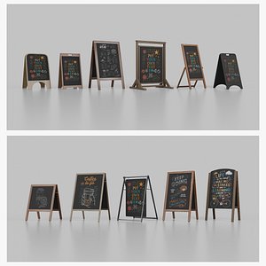 Complete Customizable Sidewalk Chalkboard Signs Bundle