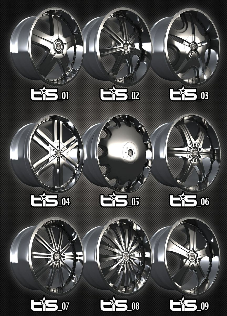 free rims tis alloys packs 3d model