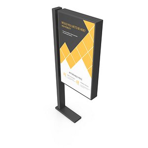3D Sleek Kiosk model