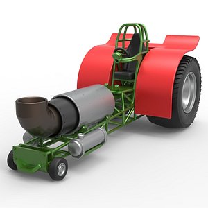 Pulling tractor with single jet engine Scale 1 to 25