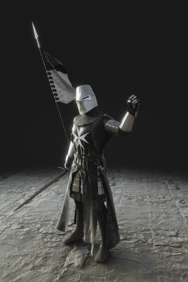 Knight Hospitaler 3D Model - TurboSquid 1431553