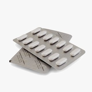 realistic blister pack pills model