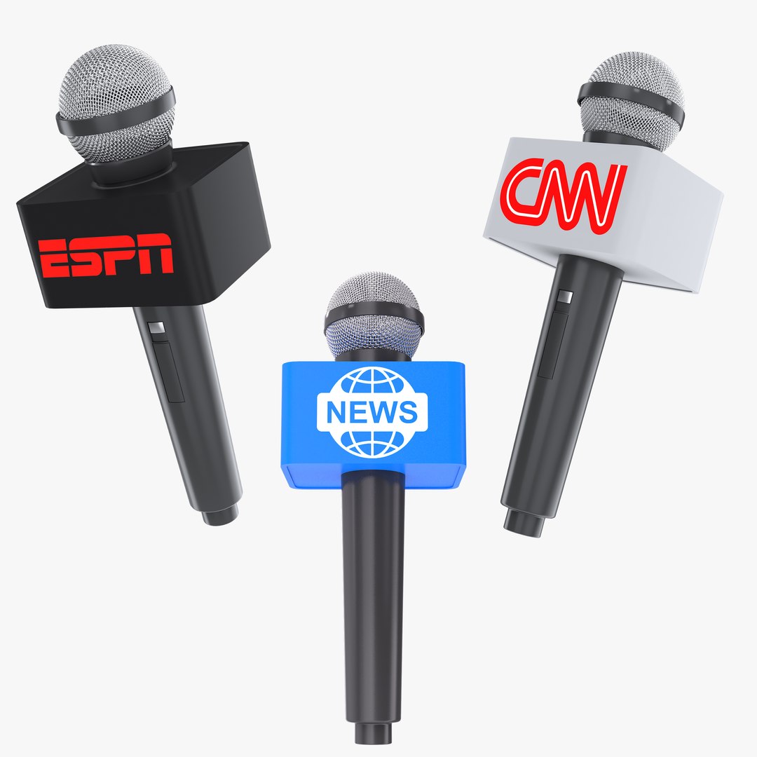 3D Reporter Microphones Collection Model - TurboSquid 2270271
