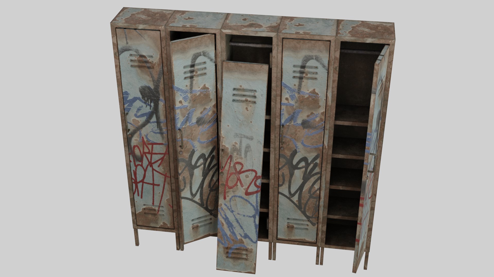 3D Abandoned Locker Model - TurboSquid 1791842