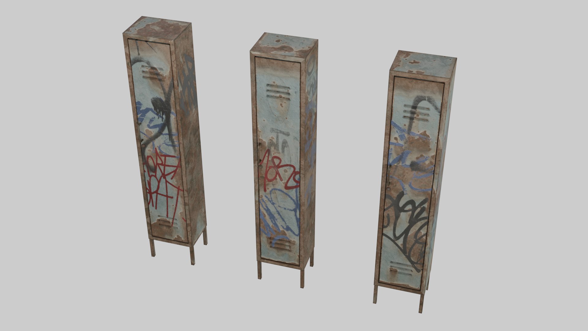 3D Abandoned Locker Model - TurboSquid 1791842