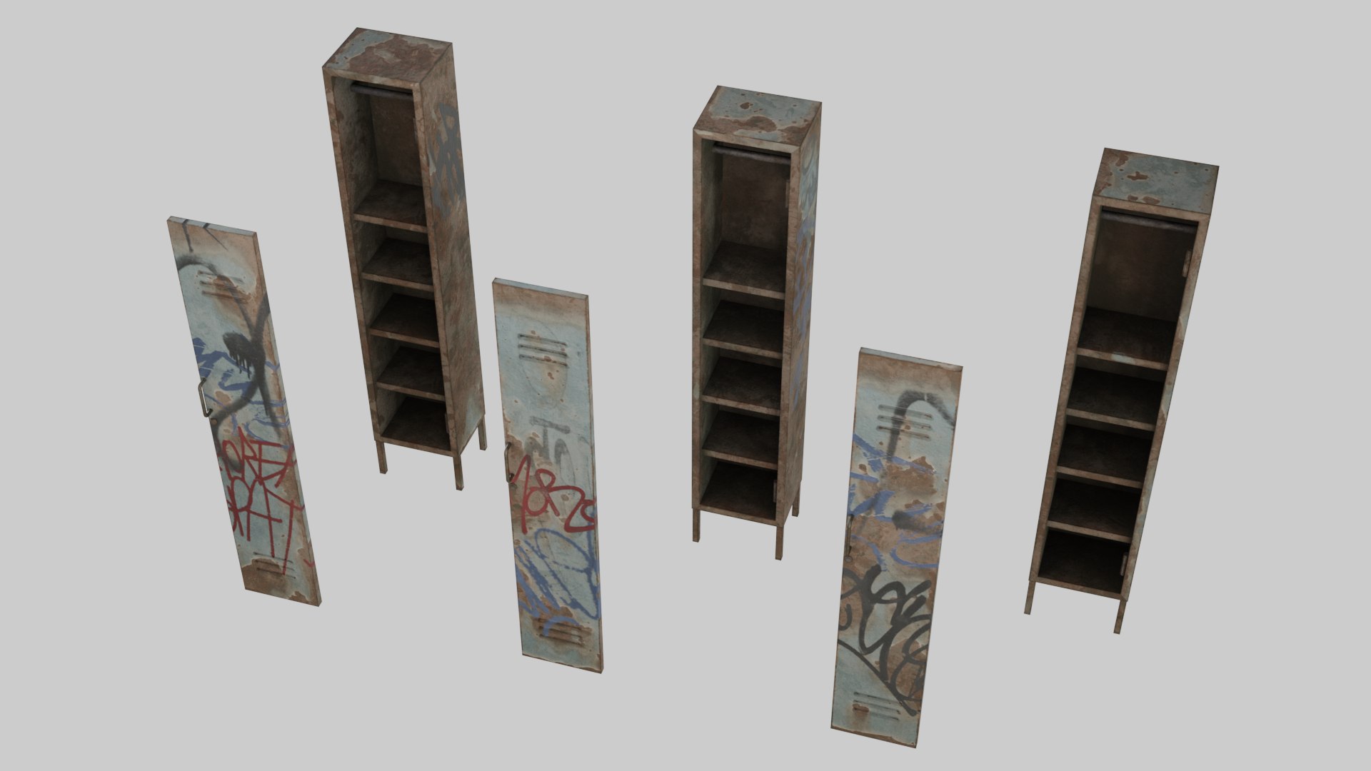 3D Abandoned Locker Model - TurboSquid 1791842