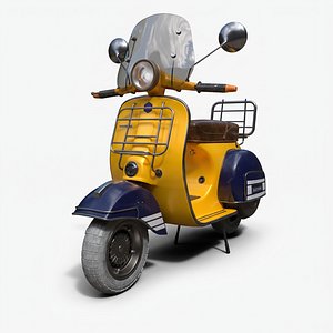 Vespa Classic Scooter - Detailed Production-Ready 3D Asset