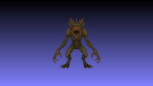 3D Dravhun Rigged Low-Poly Cave Monster  Horror Fantasy 3D Model