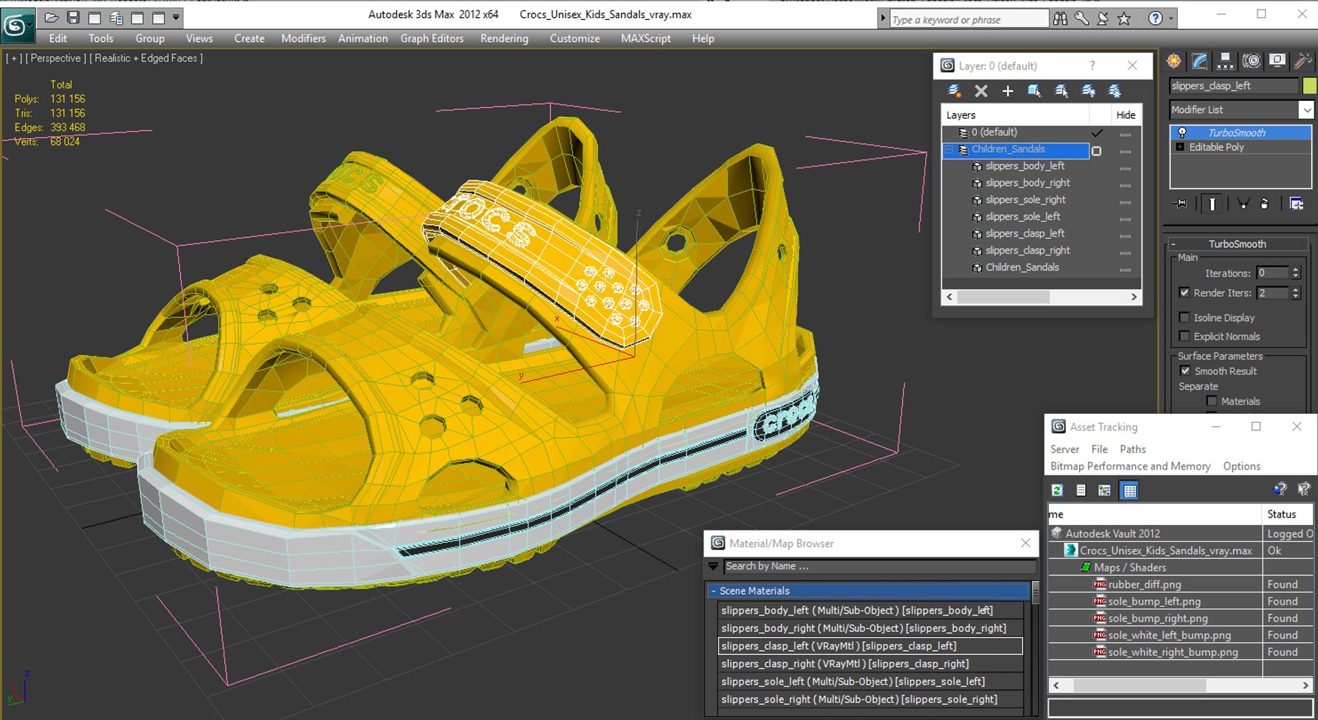3D crocs unisex kids sandals - TurboSquid 1387427