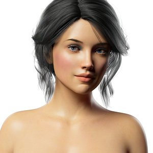 Beautiful Woman Nude Rigged - Shela