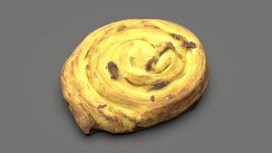 Spiral Raisin Danish 3D model