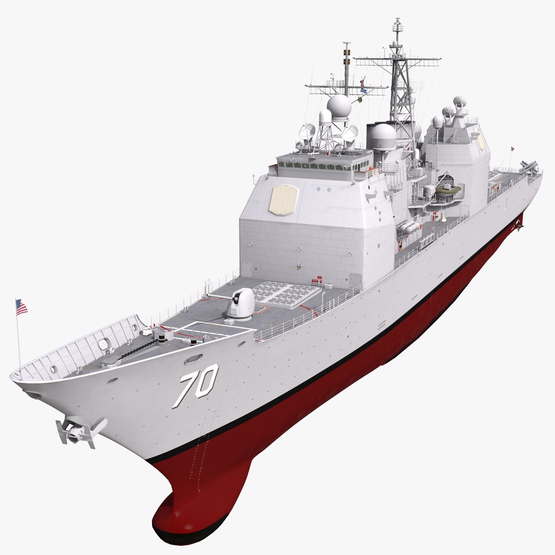 Ticonderoga Class Cruiser Lake Erie CG-70 3D Model 3D model preview