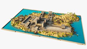 Philae temple 3D model