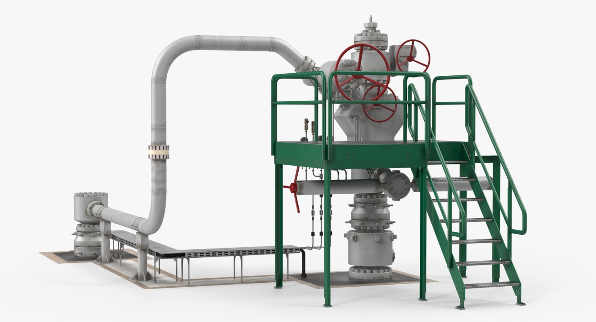 Oil Wellhead 3D Model 3D model preview