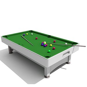 Pool Table 3d model. Free download.