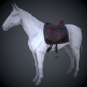 saddled horse 3D model